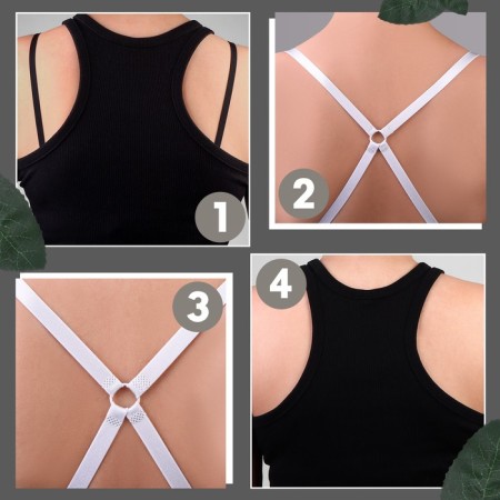 The straps of textile, cross -shaped, 1 cm, white color-1
