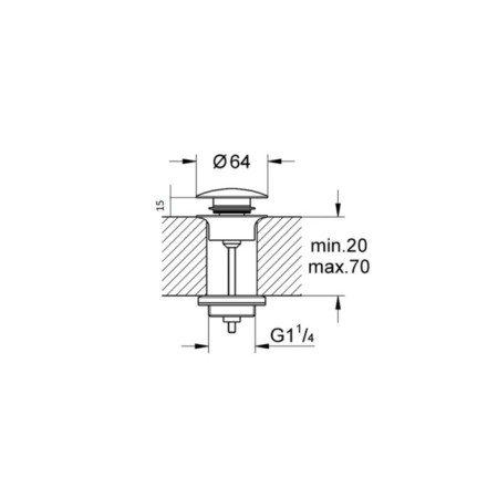 Bronze de Luxe 1760’s 008CC bottom valve, for a shell, brass, chrome-3