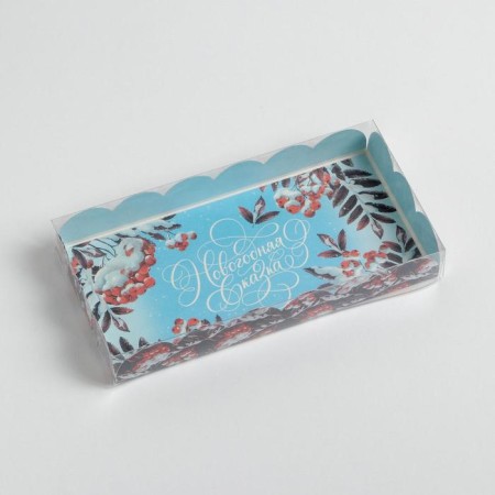 Box for confectionery products with PVC “currant”, 10.5 x 21 x 3 cm, new year-2