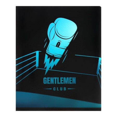 Notebook of 48 sheets in the Gentlemen cage, covered cardboard, metallization, mix-3