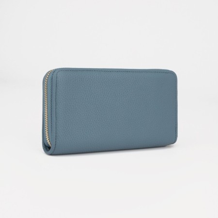 Women's wallet with lightning, blue color-1