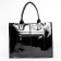 Bag Female genuine leather, black 37x12x30 cm