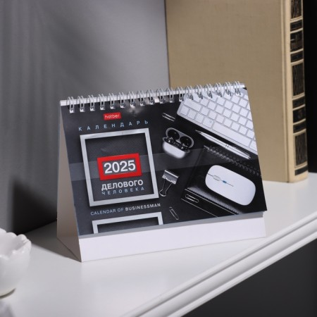 Calendar desktop house with a cursor "Silver" Silver 2025, 16 x 10.5 cm