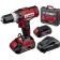 Drill-shurubover bison, battery, 2x2 ah, BZ cartridge, 2-13 mm, 0–400 / 0–1400 rpm