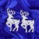 Jewelry decoration "Graceful deer" (set 2 pcs) 9x12 cm, white