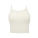 T-shirt shortened female Minaku: Basic Line Color Ecrury, Rr. 46