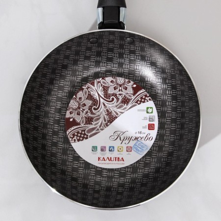 Pan "hostess", d = 16 cm, plastic handle, anti -stick coating, burgundy color-4