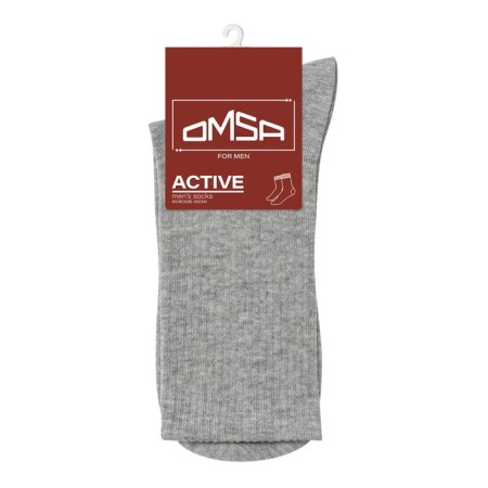 Men's socks with a high elastic band Omsa Active, size 36-38, color Grigio Melange