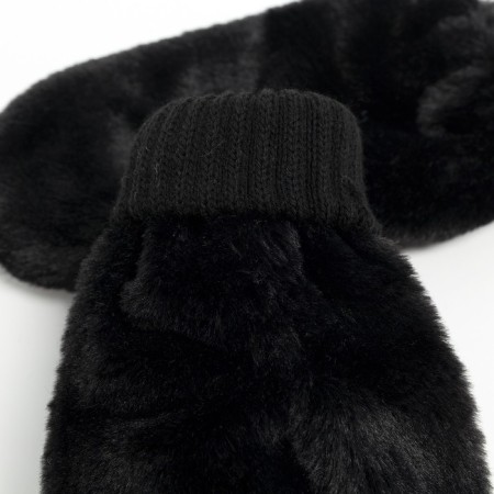 Female mittens, black color, size 18-2