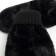 Female mittens, black color, size 18