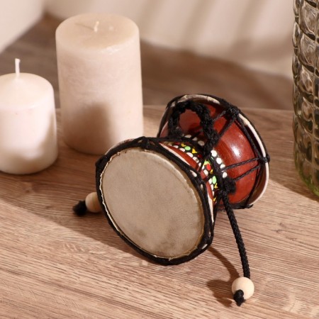 Souvenir musical instrument "Damaru drum" 9x9x9 cm-4