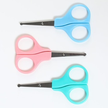 Baby - safe, manicure scissors, from 0 months, MIX colors-1