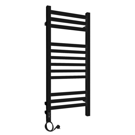 Two -heated towel rail Laris Astor ChKCh12, 350x900 mm, 12 crossbars, left, black-1