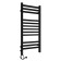 Two -heated towel rail Laris Astor ChKCh12, 350x900 mm, 12 crossbars, left, black
