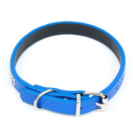 The collar of rivet with 2 rows of rivets, 33 x 1.2 cm, Osh 23-29, blue-1