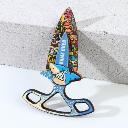 Souvenir weapon knife “Game Over”, length 14 cm-3