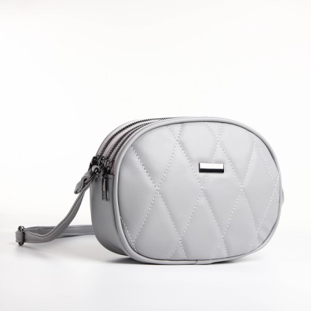 Bag Women's Cross-Bodi with a zipper, gray color-2