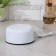 Bucket 600 ml, enameled cover, without decolleys, plastic handle, induction, white color