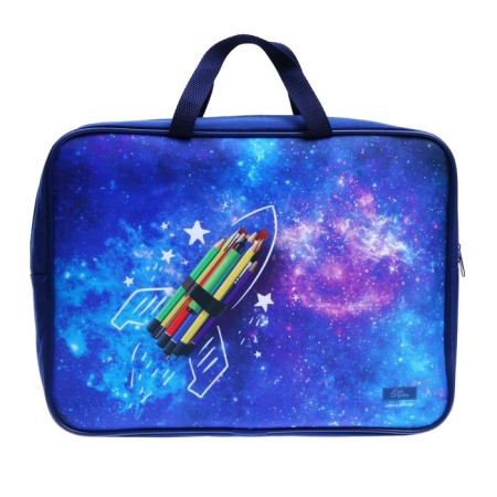 Folder with handles textile A4, 350 x 270 x 100 mm, calligrata top "rocket"-1
