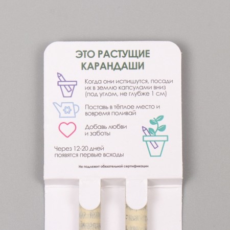 Growing gift pencils mini "Margarita + clove" set 2 pcs.-2