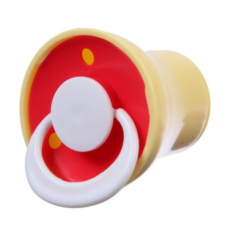 Orthodontic dummy nipple, latex, from 0 months, with a cap, color mix-6