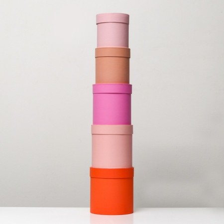 Set of round boxes 5 in 1, 20 x 20 x 20 - 14 x 14 x 14 cm mix-2