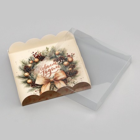 Bearbox, confectionery packaging, "fulfillment of desires", 15 x 15 x 3 cm, new year-3