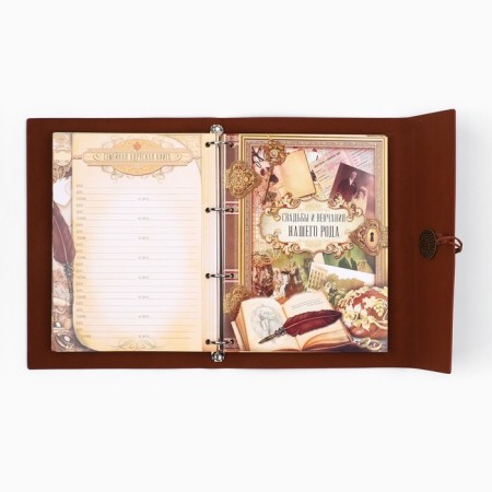 The genealogy book "Our Rod", 65 sheets, Bordeaux, 35 x 23.5 cm-19