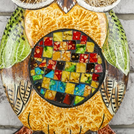 Wall panel "Owl - Rainbow" 28x16x1.6 cm-2