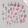 Plastic stickers "Spring flowers. Pink" set 40 pcs 15x8 cm