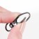 Metal carbine, 38 × 12 mm / 10 × 1 mm, 6 pcs, black nickel color