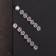 Earrings with Hollywood rhinestones, white color in gold