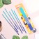 Set of candles in the cake, 6 pieces "Happy", 17 cm, blue with blue