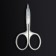 Manicure scissors "Premium", bent, wide, pointed, 9.5 cm, on the blist, silver color