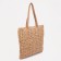 Shoper bag without fastening, beige color