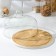 A dish for serving with a heaven lid, D = 30 cm, bamboo, glass, color mix