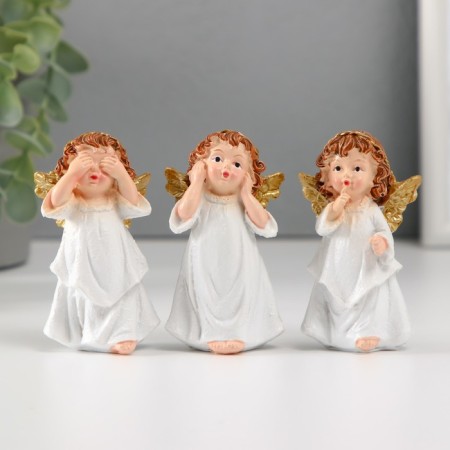 Souvenir Polystone "Girl-Angel with golden wings" mix 3.3x5x8.3 cm