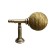 Hook for curtains KS100 CAPPIO, one -rod, bronze color, 2 pcs