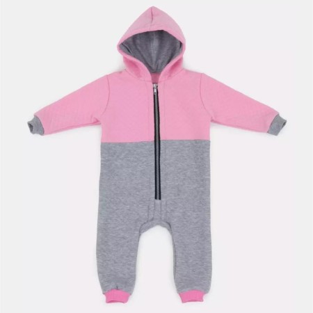 Combineson children's insulated tops "Capitane", height 62 cm, gray/pink color-6