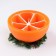 Decorative candle "New Year's orange half", 10x10x6.2 cm