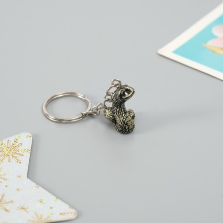Polystone keychain "Snake" bronze mix 1.5x1.5x3 cm-2
