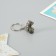 Polystone keychain "Snake" bronze mix 1.5x1.5x3 cm