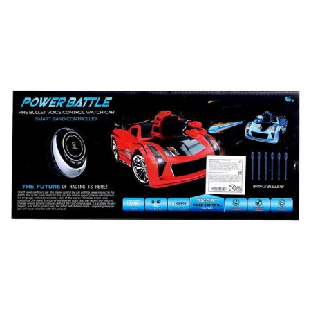 Radio -controlled machine "Turbo drift", voice control, shoots missiles, blue color-6