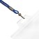 Badge horizontal, external 94x80 mm, internal 87x54 mm, on a blue lace 40cm
