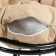 A chair "Donut" with a beige pillow, brown stand, 55 x 40 x 61 cm