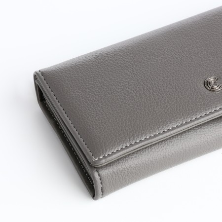 Women's wallet on magnet, gray color-2