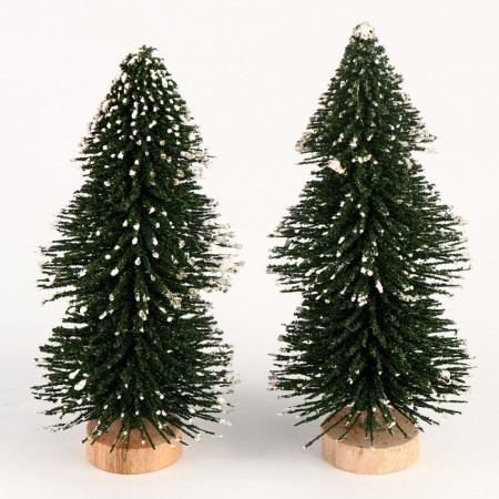 Miniature Puppet "Christmas tree with snow", set 2 pcs., Size 1 pc. - 14 × 6 × 6 cm-2