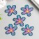 Decor for the work of acrylic "Children's drawing. Blue flower" 3.5x3.5 cm