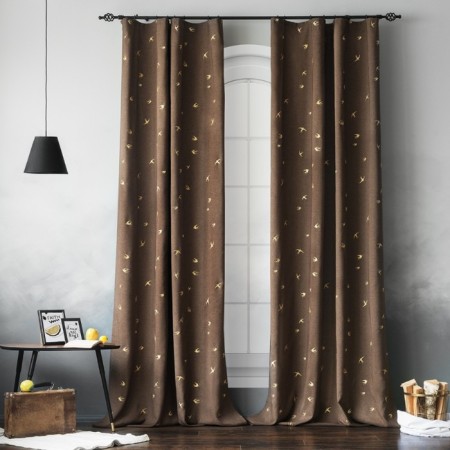 Set of curtains "Prime", size 145 x 280 cm - 2 pcs picked up - 2 pcs, chocolate color