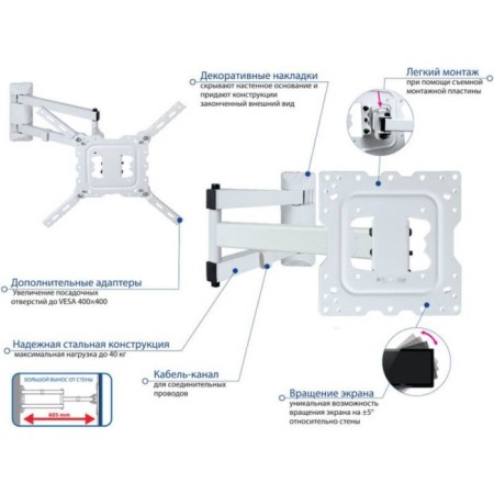 Kromax DIX-18 White 22 "-65" Max. 40kg-2